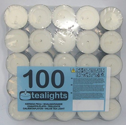 Kit 100 Candele Lumino TeaLight Bianco