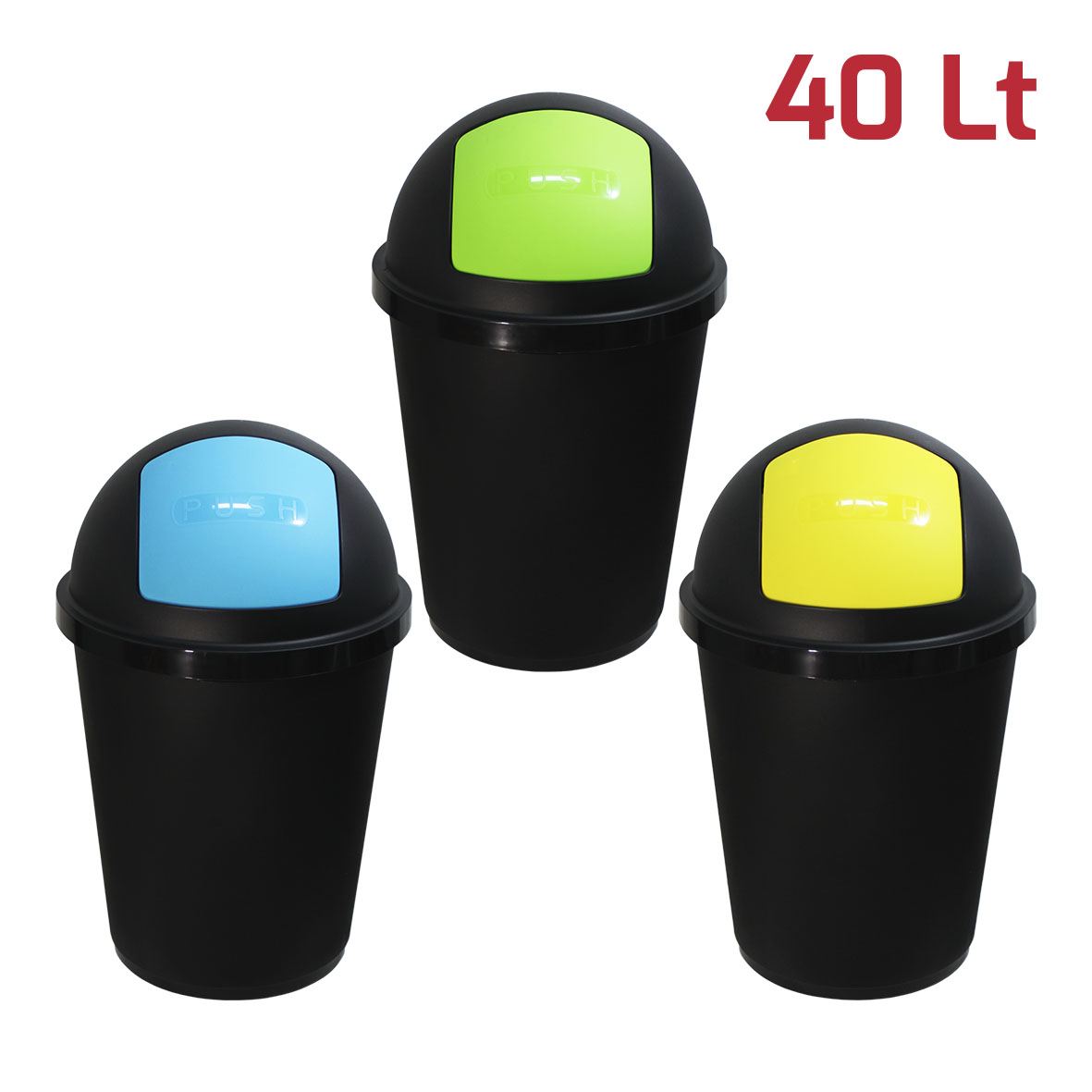 Cestino Spazzatura Bidone della spazzatura for uso domestico da 3,6 l/8,3  l, bidone della spazzatura in plastica di grande diametro, servizi  igienici