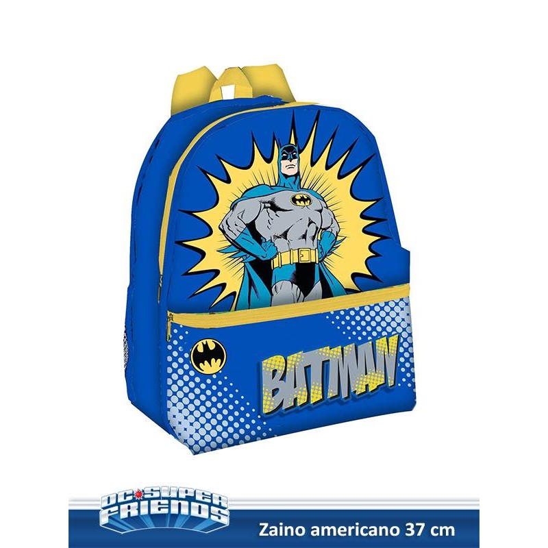 Zaino Americano 37 CM Cartella Scuola Estensibile Batman Bambini.
