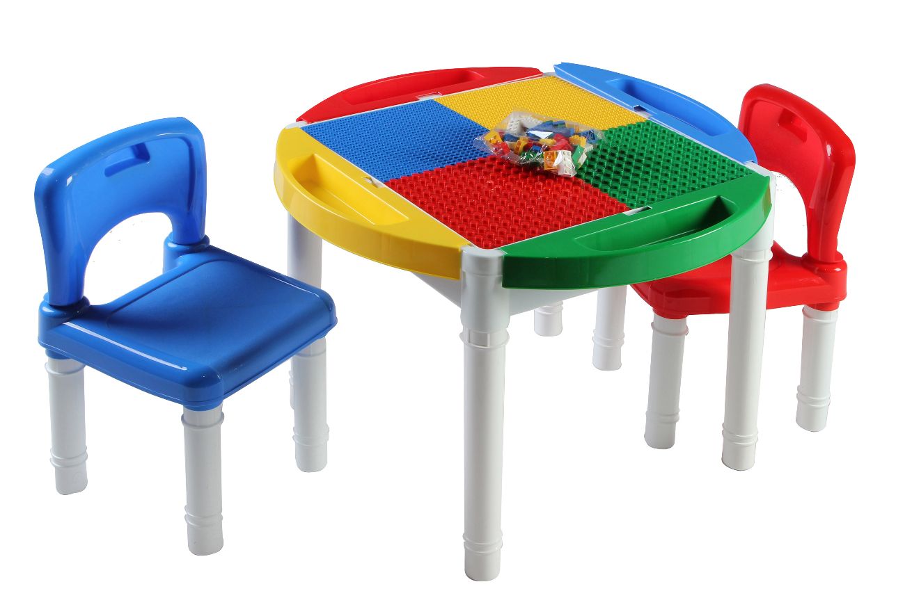 Tavolo Da Goco E Sudio Centro Attivita Per Bambini Con Sedie Tavolino 3in1  Lego Duplo