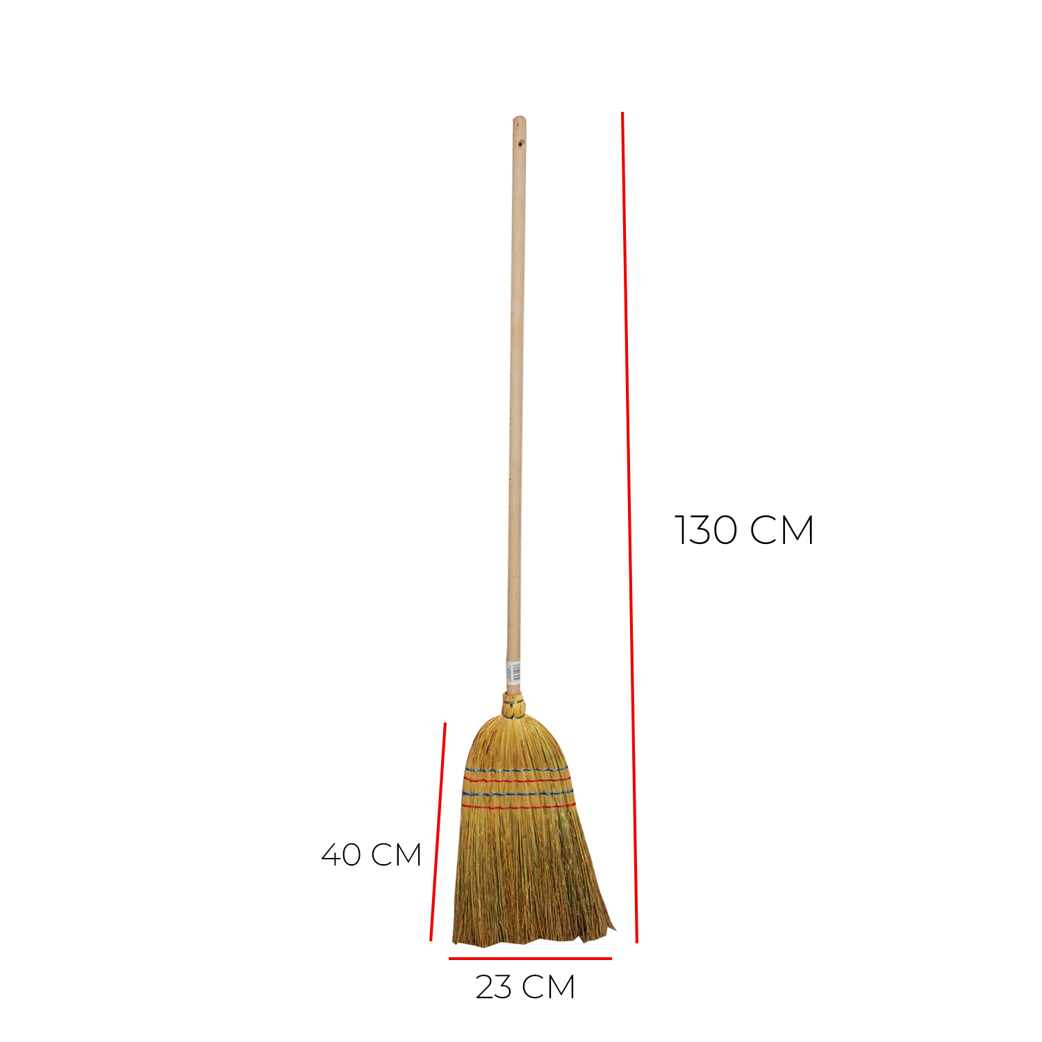 Scopa saggina m.legno 4 fili cm 33x6 h.cm 135 (10 pezzi)