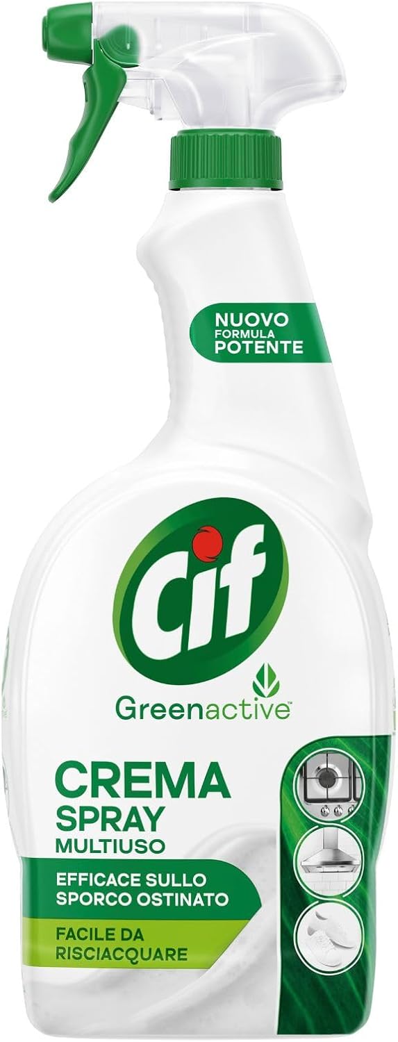 Cif Crema Spray Multiuso Nuova Formula Green Active 650ml Formula Potenziata.