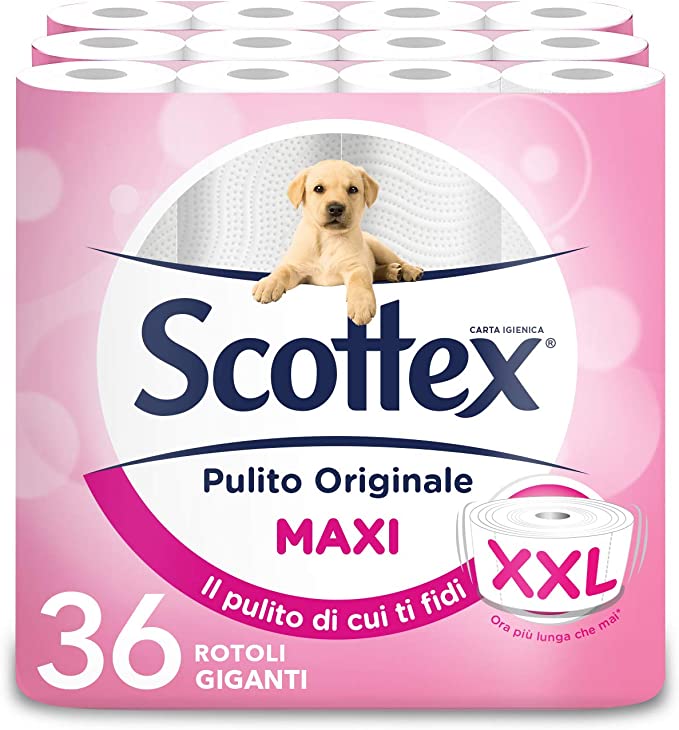 Scottex 36 Rotoli Carta Igienica Formato Maxi XXL