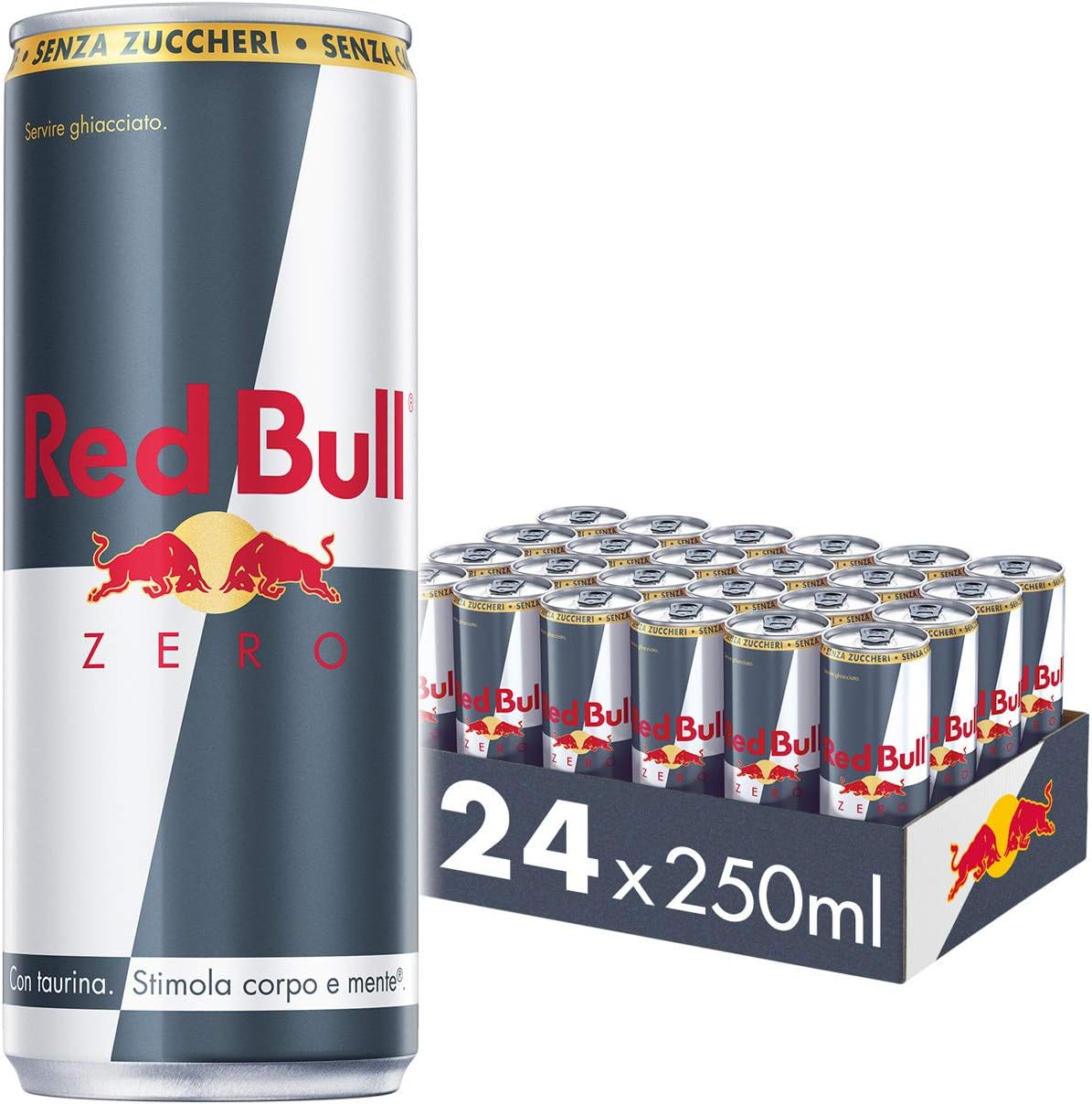 24x Red Bull Energy Drink Zero Calorie Lattine Lattina 24x250ml.