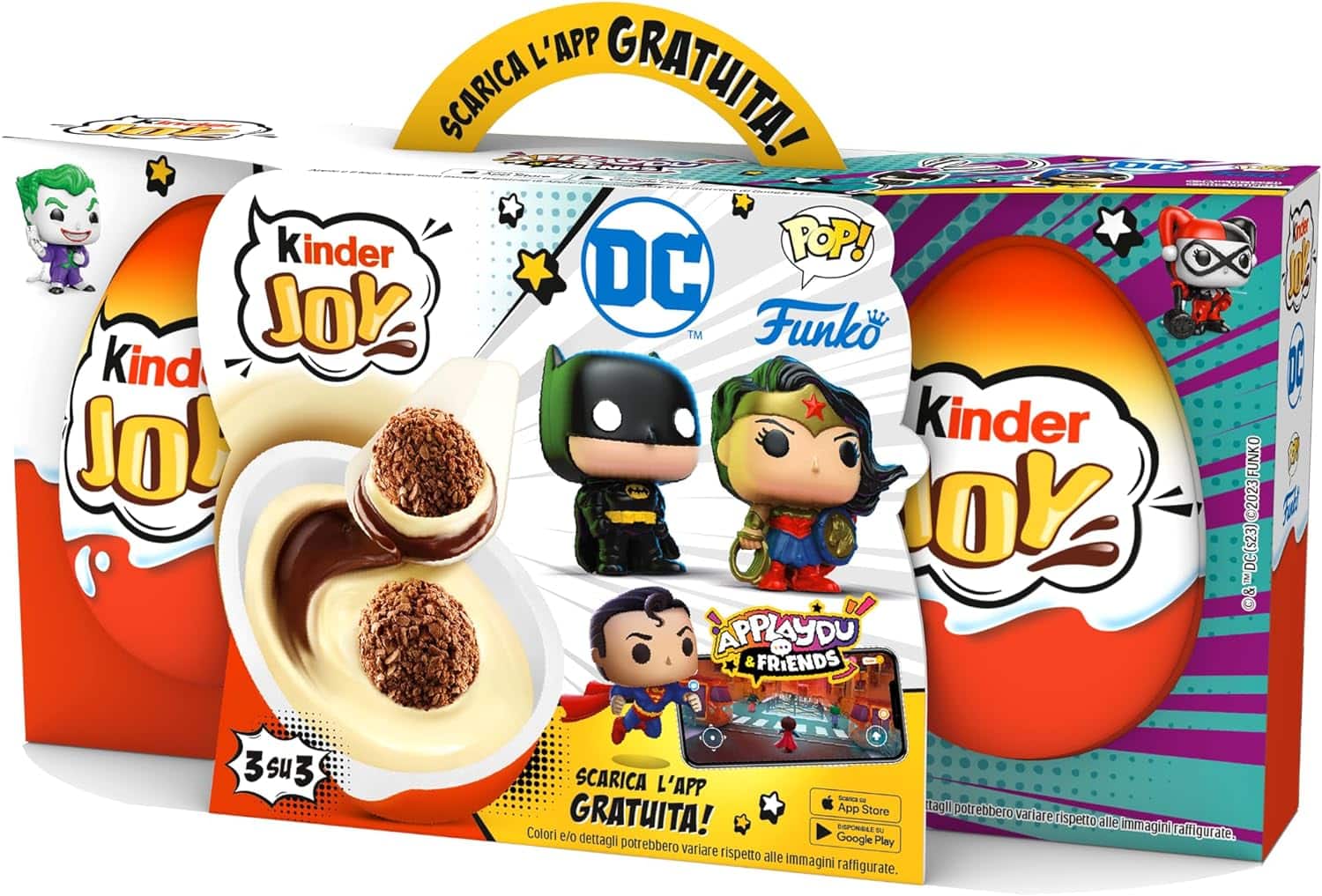 Ferrero Kinder Joy Box Scatola Set da 3 Uova Kinder con Sorpresa .
