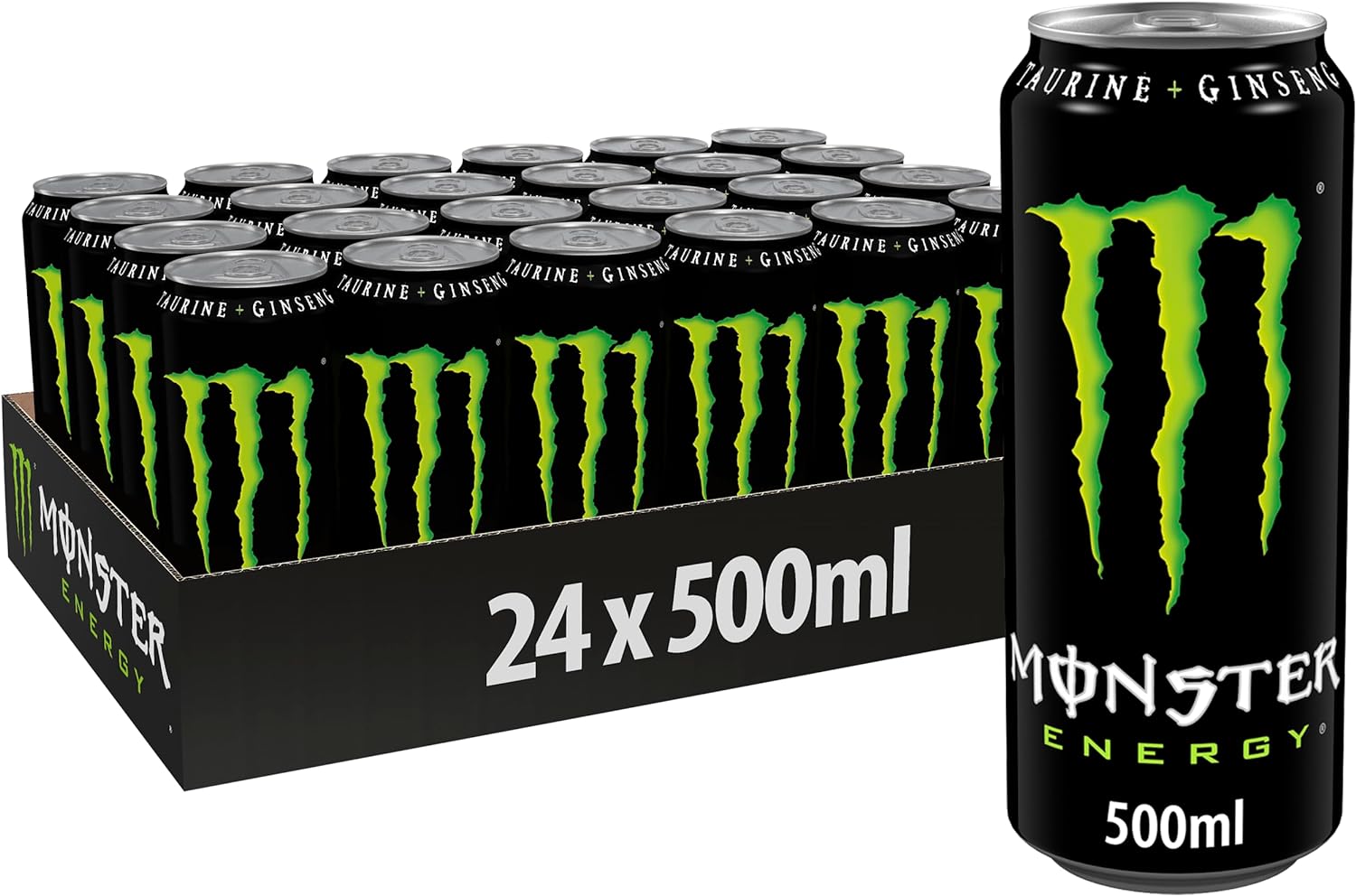24x Monster Energy 24 Lattine da 500ml Energy Drink con Ginseng e Taurina.