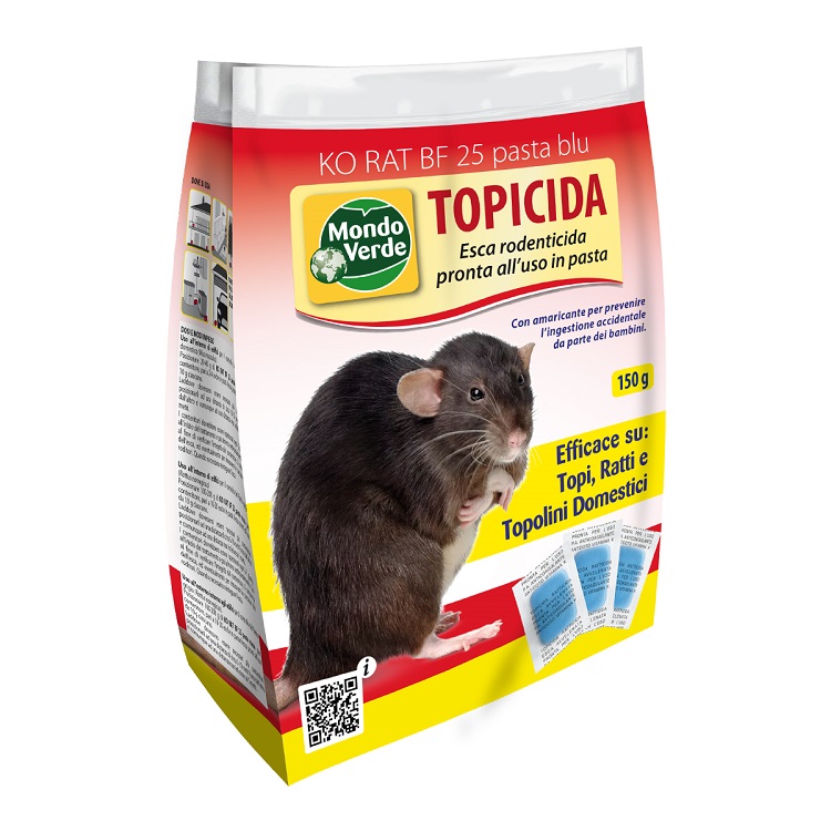 Veleno per topi ratti esca topicida in grano professionale Bromadiolone 500g