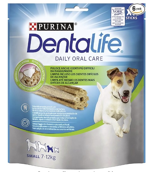 PURINA Dentalife Cane Snack Igiene Orale Taglia Small 6 Conf. da 7 Sticks 378742.